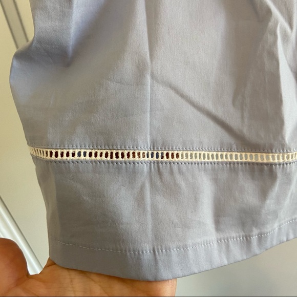 Theory Light Blue Off-Shoulder Mini Dress - Picture 4 of 8